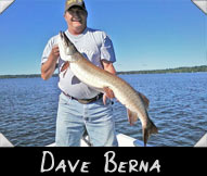Dave Berna with 42-inch musky guided by Bob Heilman
