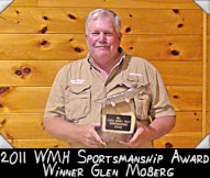 2011 WMH Sportsmanship Award winner Glen Moberg