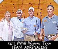 Team Adrenaline - from left Greeter Angel Steckbauer, Reid Raschke, Jon Sambs, Troy Kulick