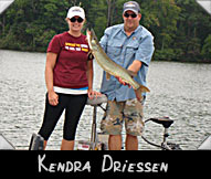 Kendra Driessen landed this 36-inch musky, guided by Matt McCumber (who said chivalry is dead in the northwoods?)