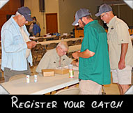 Anglers and Guides register their catches with WMH administrator Jess Stewart