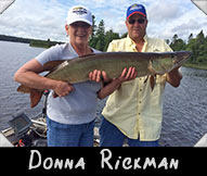 Shut Up and Fish  contestant Donna Rickman with 46-inch musky guided by Matt McCumber