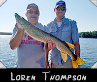 Loren Thompson boated this 35 ” musky guided by Mike Driessen