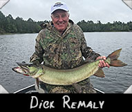 Contestant Dick Remaly boated this 44- inch musky guided by Pat Wingo