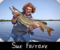 Past Hunter Sue Fritsche landed this 39-inch beauty guided by Ron "Lefty"  Rickman