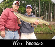 Will Brocker boated this 34 1/2 ” musky guided by Ken Lawrence